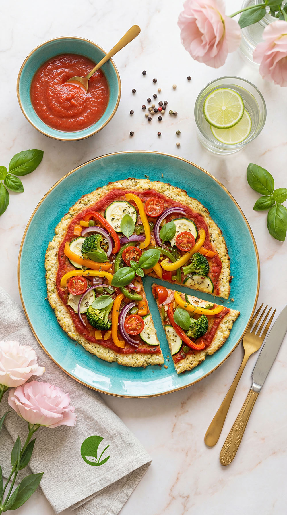 Pizza z kalafiora – fit spód warzywny bez mąki | Przepis krok po kroku