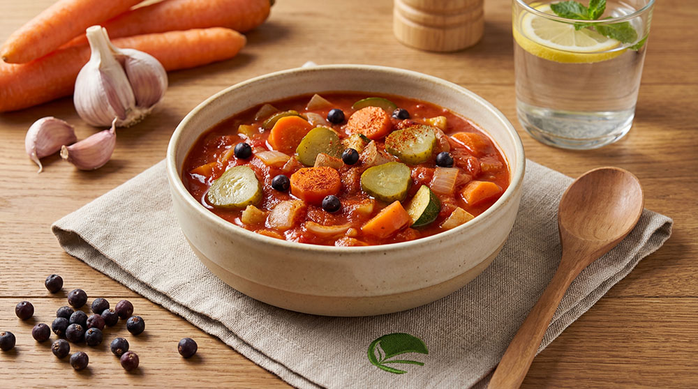 Warzywny gulasz po myśliwsku z jałowcem