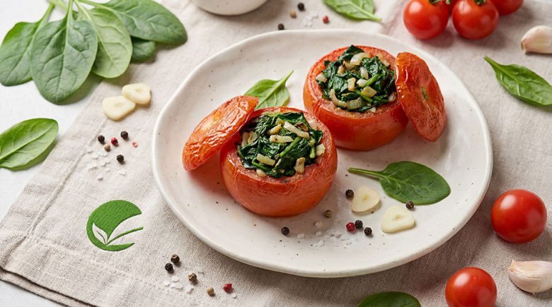 Pomidory faszerowane szpinakiem
