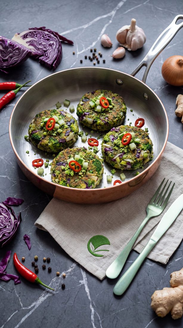 Zielone burgery warzywne – postne burgery bez tłuszczu