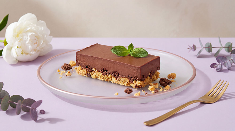 Fit tarta czekoladowa na chrupiącym lekko słonym spodzie