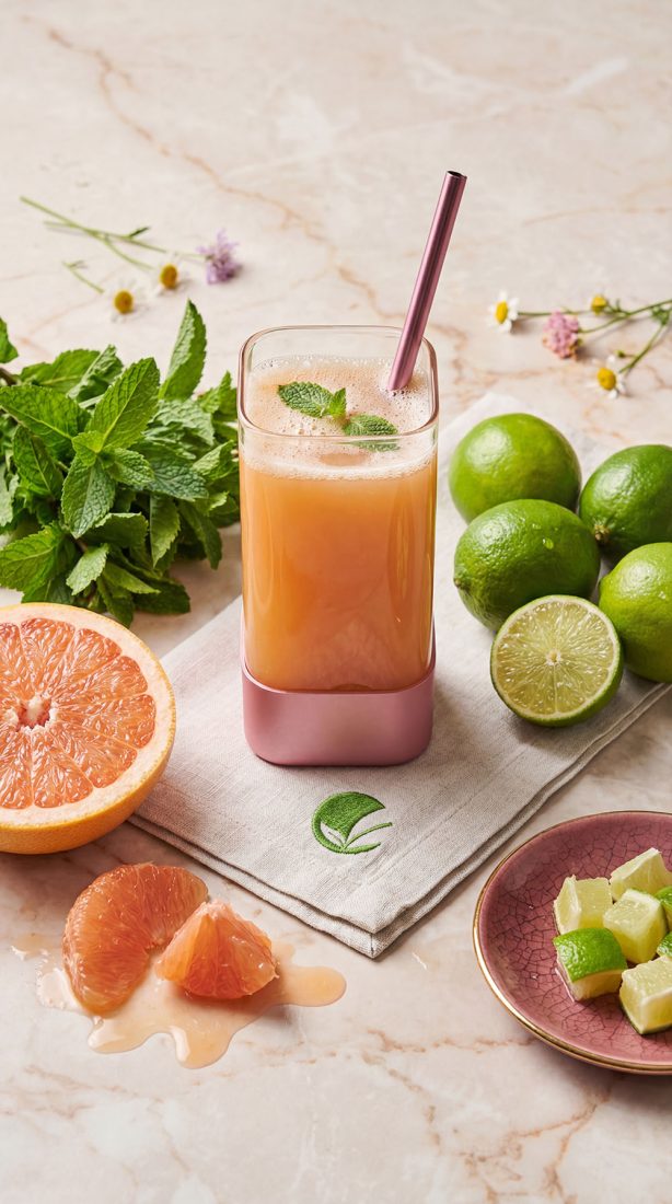 Rajski tonik – grejpfrutowy sok oczyszczający z miętą