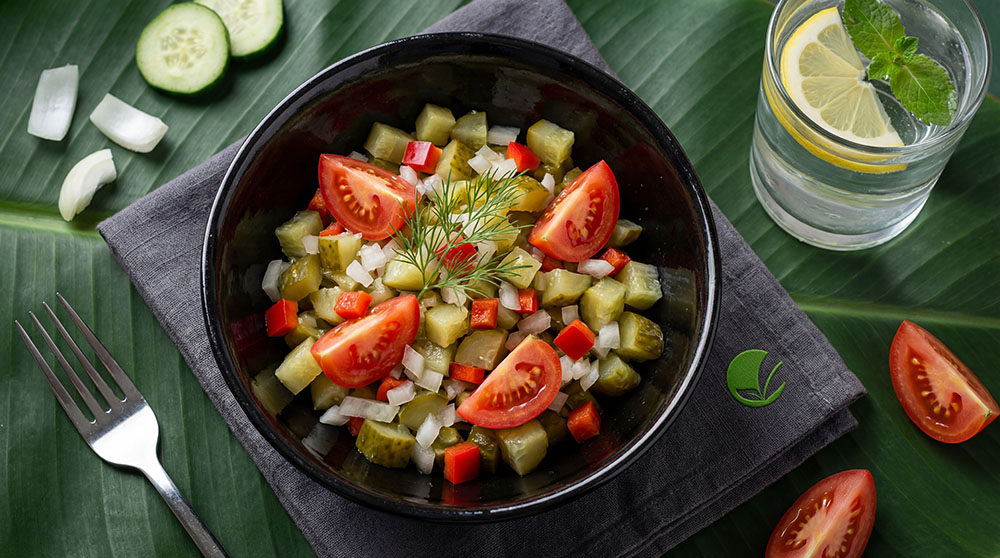 Sałatka z ogórka kiszonego