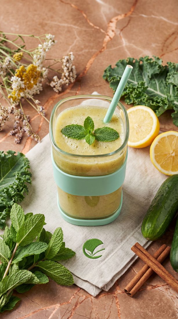 Orzeźwiające nawodnienie – koktajl z ogórka, jabłka i mięty