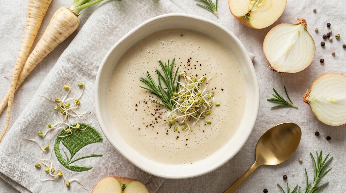 Krem z białych warzyw