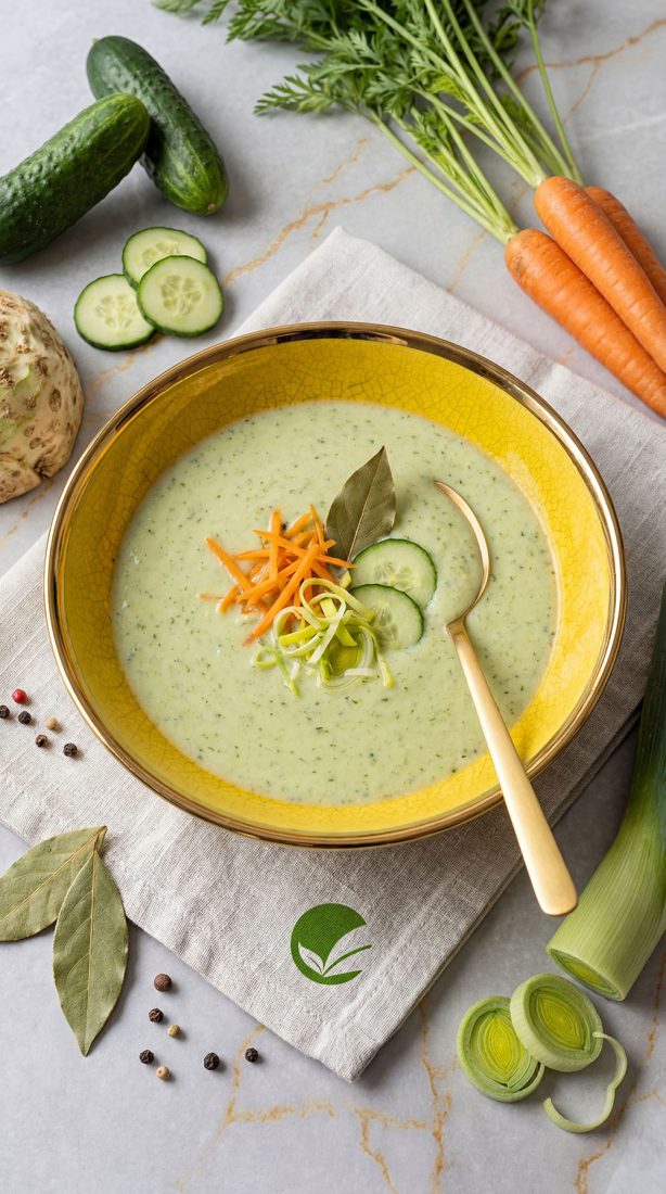 Zupa krem z ogórka zielonego – lekka postna zupa bez tłuszczu