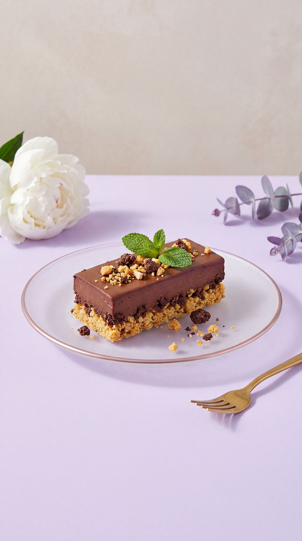 Fit tarta czekoladowa na chrupiącym lekko słonym spodzie