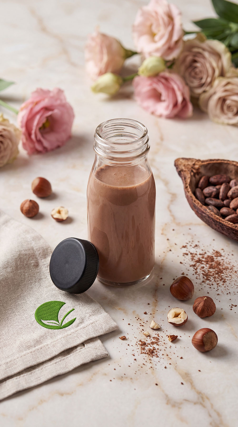 Low carb shot kakaowy z orzechami laskowymi – keto przekąska bez cukru