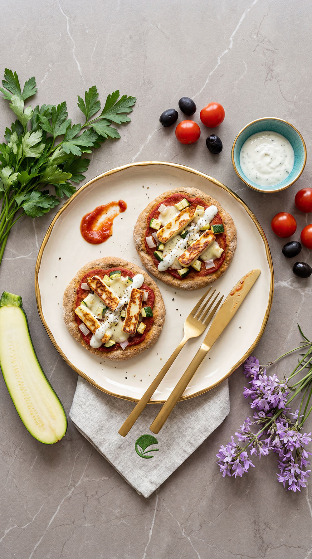 Pełnoziarnista pizza z halloumi – szybka kolacja w diecie przy Hashimoto