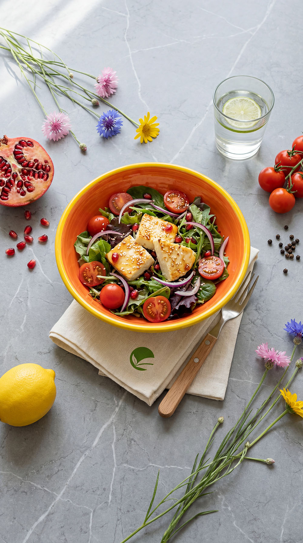 Sałatka z manouri w miodzie i sezamie – lekki posiłek przy Hashimoto