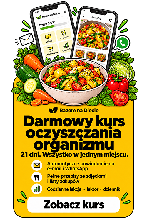 Darmowy kurs diety warzywno-owocowej Razem na Diecie — poznaj program