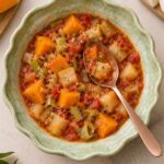 Ragout z rzepy, dyni i pora w pomidorach